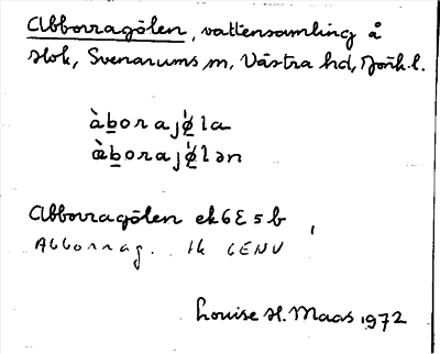 Bild på arkivkortet för arkivposten Abborragölen