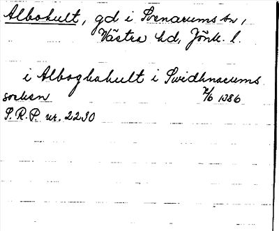 Bild på arkivkortet för arkivposten Albohult