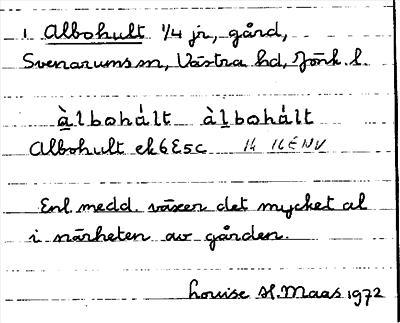 Bild på arkivkortet för arkivposten Albohult