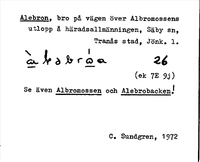 Bild på arkivkortet för arkivposten Alebron