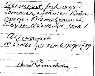 Bild på arkivkortet för arkivposten Alevarpet