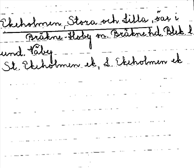 Bild på arkivkortet för arkivposten Ekeholmen, Stora och Lilla