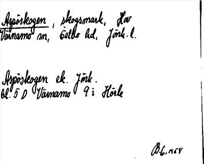 Bild på arkivkortet för arkivposten Aspöskogen