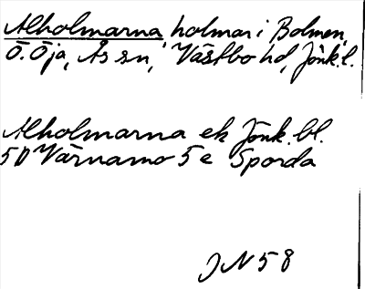 Bild på arkivkortet för arkivposten Alholmarna