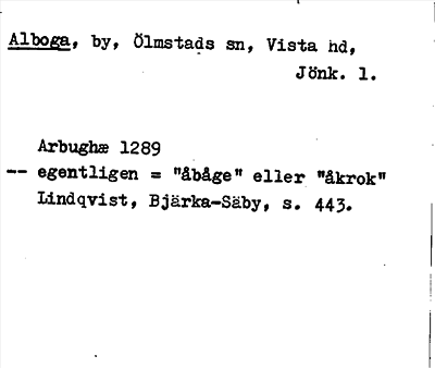 Bild på arkivkortet för arkivposten Alboga