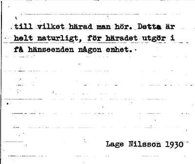 Bild på baksidan av arkivkortet för arkivposten Algutsrums härad