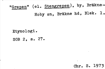 Bild på arkivkortet för arkivposten »Grepen» (el. Stengrepen)
