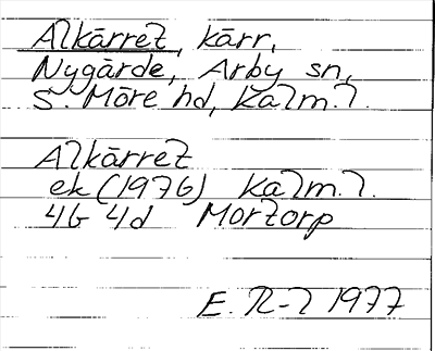 Bild på arkivkortet för arkivposten Alkärret