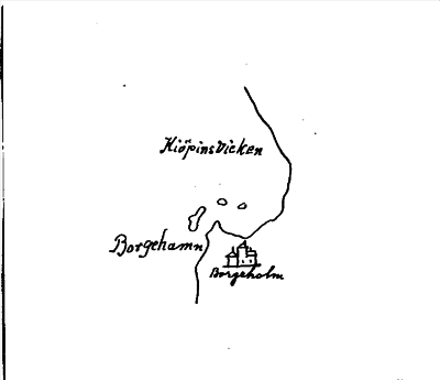 Bild på baksidan av arkivkortet för arkivposten *Borgehamn