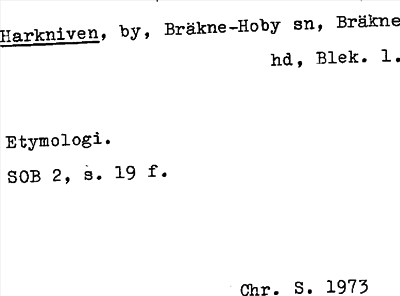 Bild på arkivkortet för arkivposten Harkniven