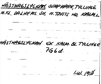 Bild på arkivkortet för arkivposten Hästhagslyckan