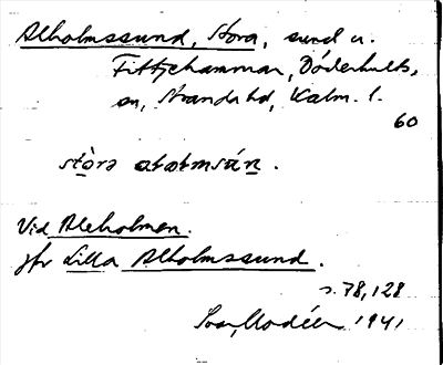 Bild på arkivkortet för arkivposten Alholmssund, Stora