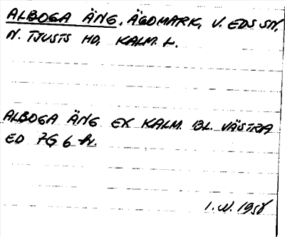 Bild på arkivkortet för arkivposten Alboga äng
