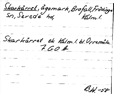Bild på arkivkortet för arkivposten Skarkärret