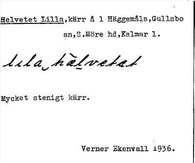Bild på arkivkortet för arkivposten Helvetet Lilla