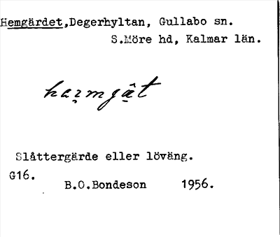 Bild på arkivkortet för arkivposten Hemgärdet
