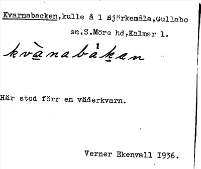 Bild på arkivkortet för arkivposten Kvarnabacken