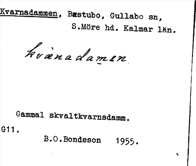 Bild på arkivkortet för arkivposten Kvarnadammen