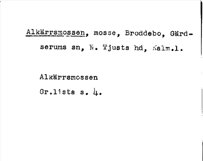 Bild på arkivkortet för arkivposten Alkärrsmossen