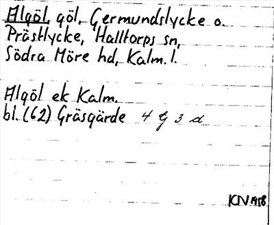 Bild på arkivkortet för arkivposten Algöl