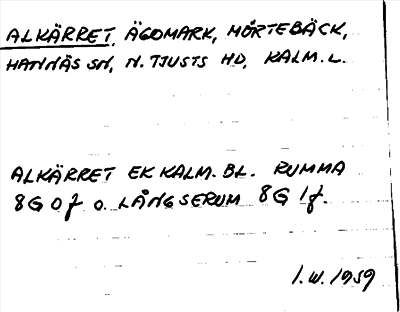 Bild på arkivkortet för arkivposten Alkärret