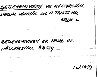 Bild på arkivkortet för arkivposten Betlehemsviken
