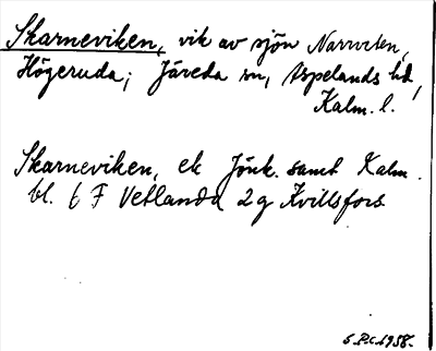 Bild på arkivkortet för arkivposten Skarneviken