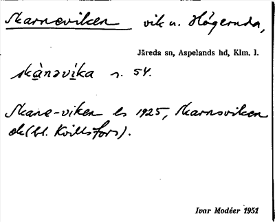 Bild på arkivkortet för arkivposten Skarneviken