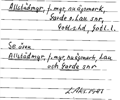 Bild på arkivkortet för arkivposten Allstädmyr