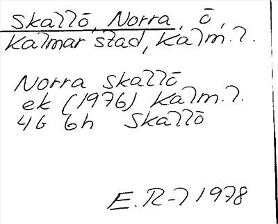 Bild på arkivkortet för arkivposten Skallö, Norra