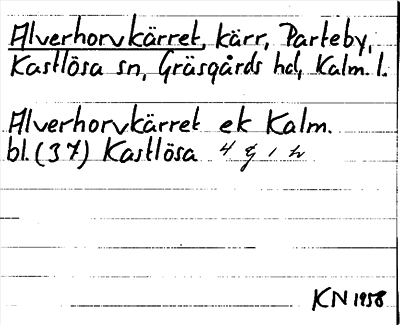 Bild på arkivkortet för arkivposten Alverhorvkärret