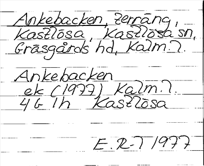 Bild på arkivkortet för arkivposten Ankebacken