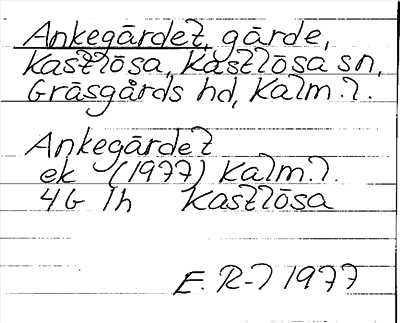 Bild på arkivkortet för arkivposten Ankegärdet