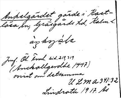 Bild på arkivkortet för arkivposten Ankelgärdet