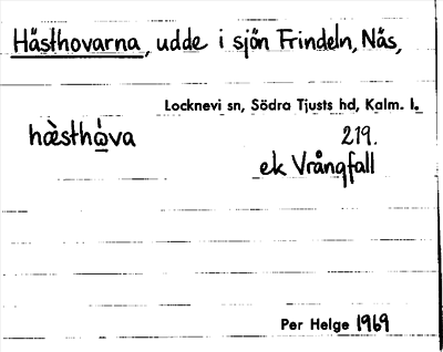 Bild på arkivkortet för arkivposten Hästhovarna
