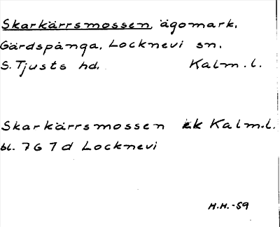 Bild på arkivkortet för arkivposten Skarkärrsmossen
