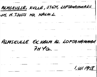 Bild på arkivkortet för arkivposten Almskulle