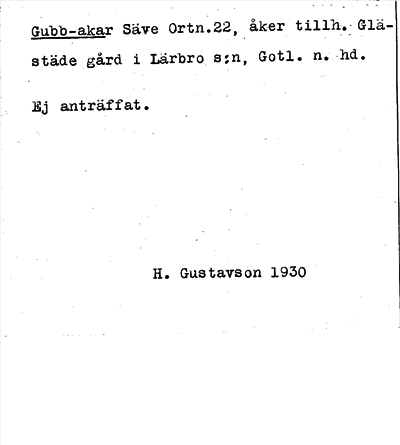 Bild på arkivkortet för arkivposten Gubb-akar