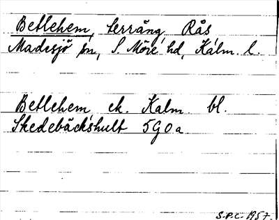 Bild på arkivkortet för arkivposten Betlehem