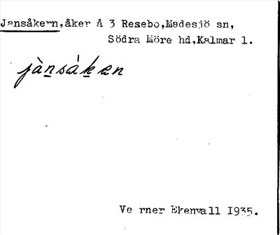 Bild på arkivkortet för arkivposten Jansåkern