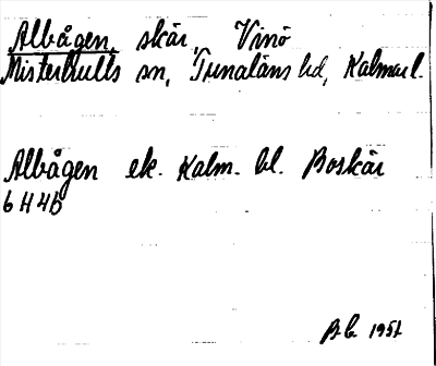 Bild på arkivkortet för arkivposten Albågen