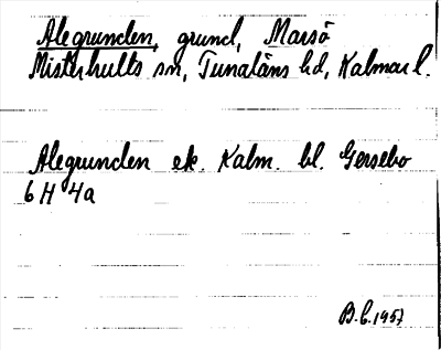 Bild på arkivkortet för arkivposten Alegrunden