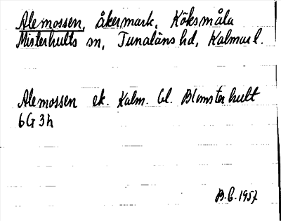 Bild på arkivkortet för arkivposten Alemossen