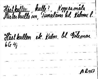 Bild på arkivkortet för arkivposten Hästkullen