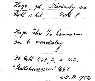 Bild på arkivkortet för arkivposten Hage