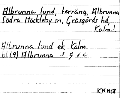 Bild på arkivkortet för arkivposten Albrunna lund