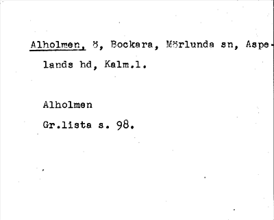 Bild på arkivkortet för arkivposten Alholmen