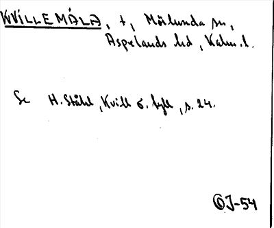 Bild på arkivkortet för arkivposten Kvillemåla