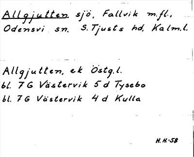 Bild på arkivkortet för arkivposten Allgjutten