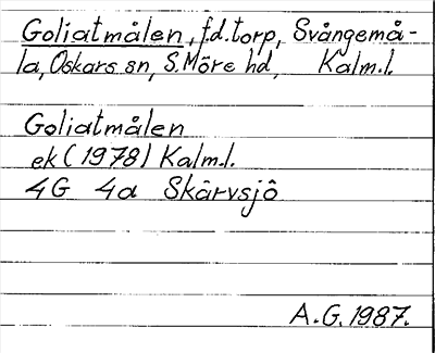 Bild på arkivkortet för arkivposten Goliatmålen